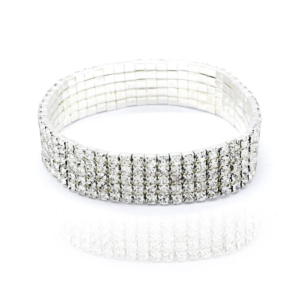1-5 Rows Anklet chain Crystal Chain