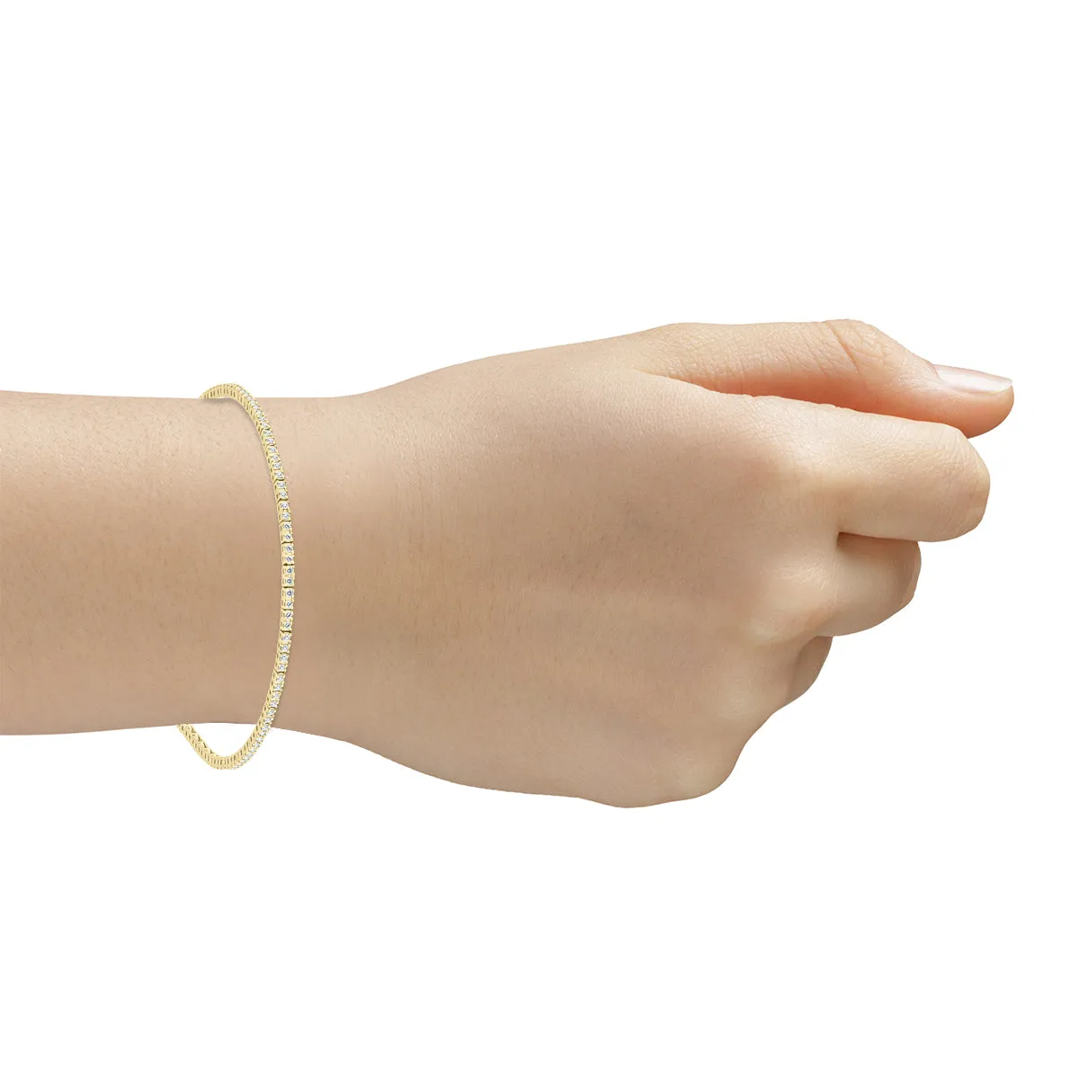 1 Carat Tw Diamond Tennis Bracelet In 14K Yellow Gold