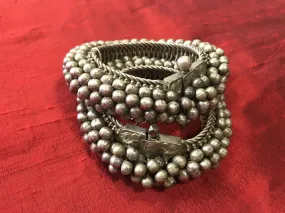 1137 Old Heavy Heirloom Silver Payal Anklets Indian Jewelry
