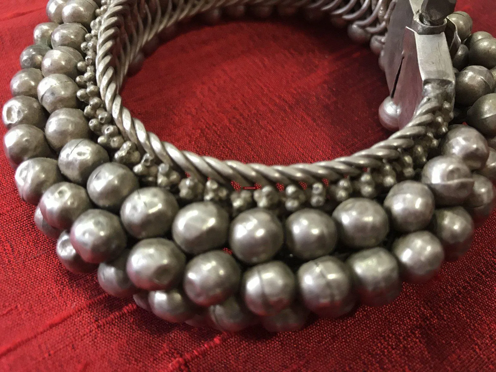 1137 Old Heavy Heirloom Silver Payal Anklets Indian Jewelry