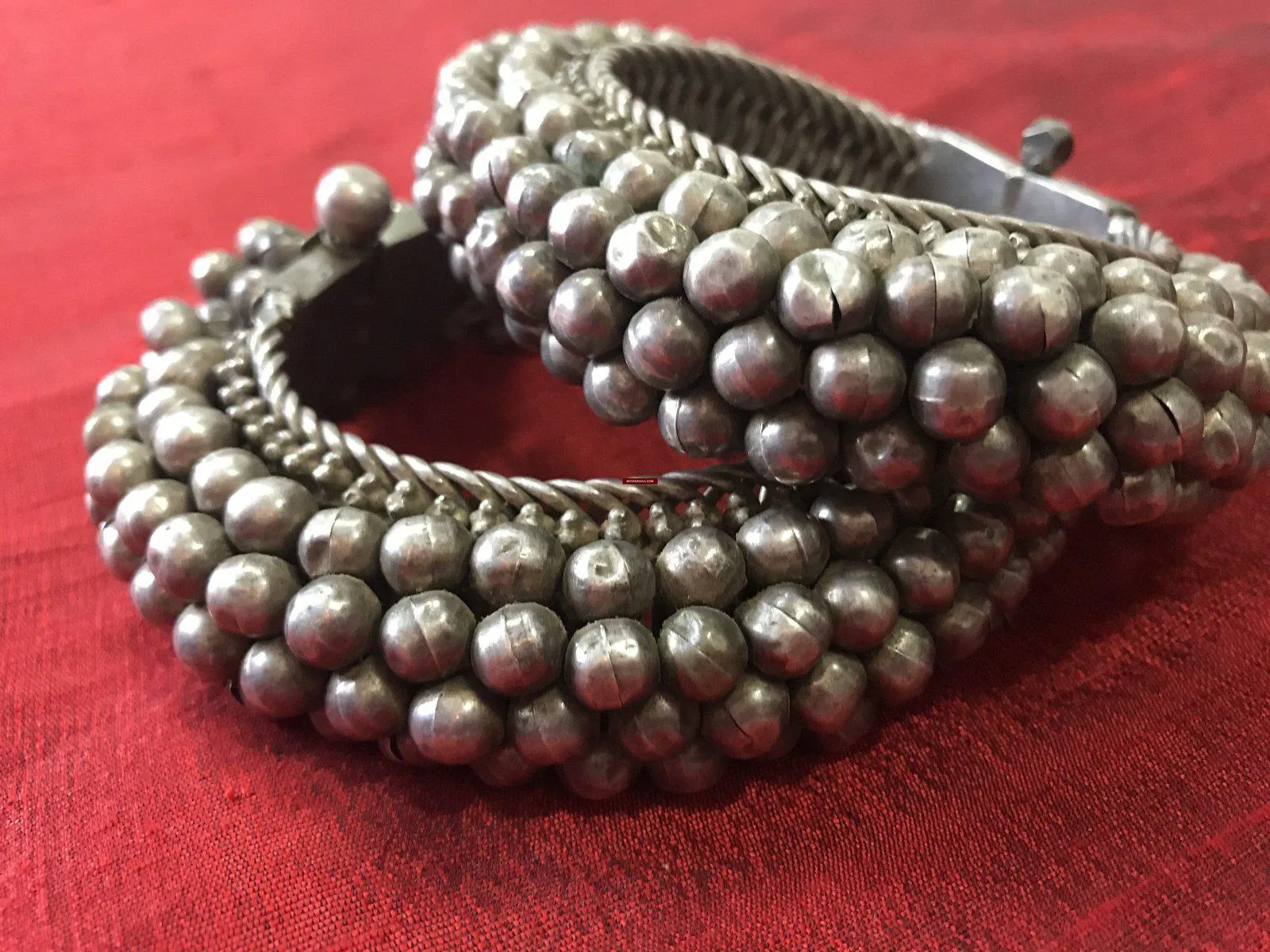 1137 Old Heavy Heirloom Silver Payal Anklets Indian Jewelry