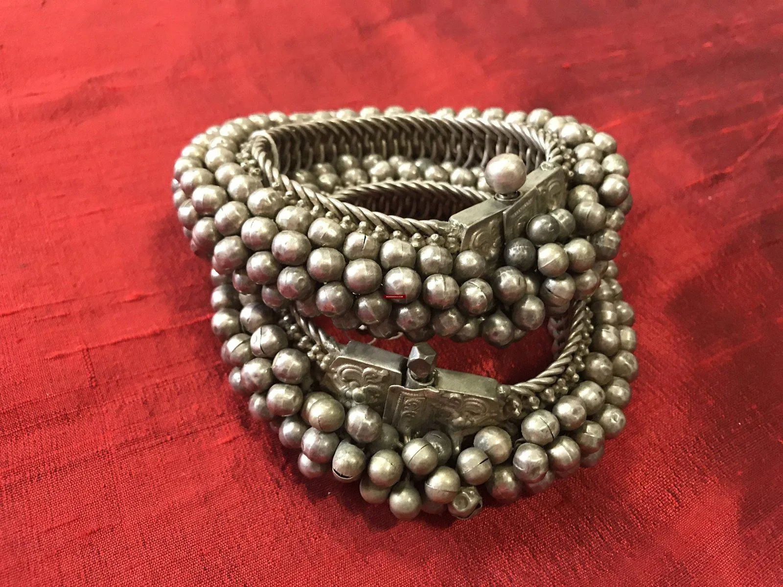 1137 Old Heavy Heirloom Silver Payal Anklets Indian Jewelry