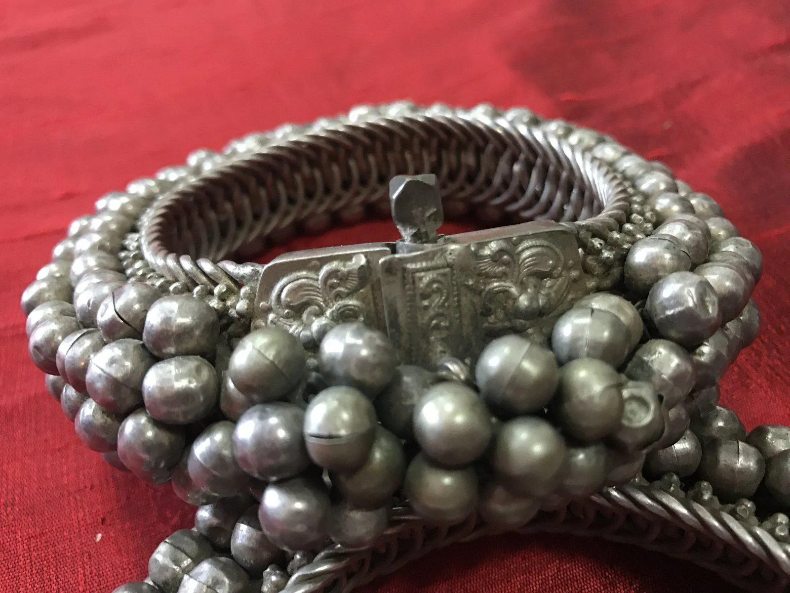 1137 Old Heavy Heirloom Silver Payal Anklets Indian Jewelry
