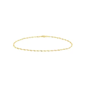 14K Gold 2.10mm Dorica Chain with Lobster Lock Anklet