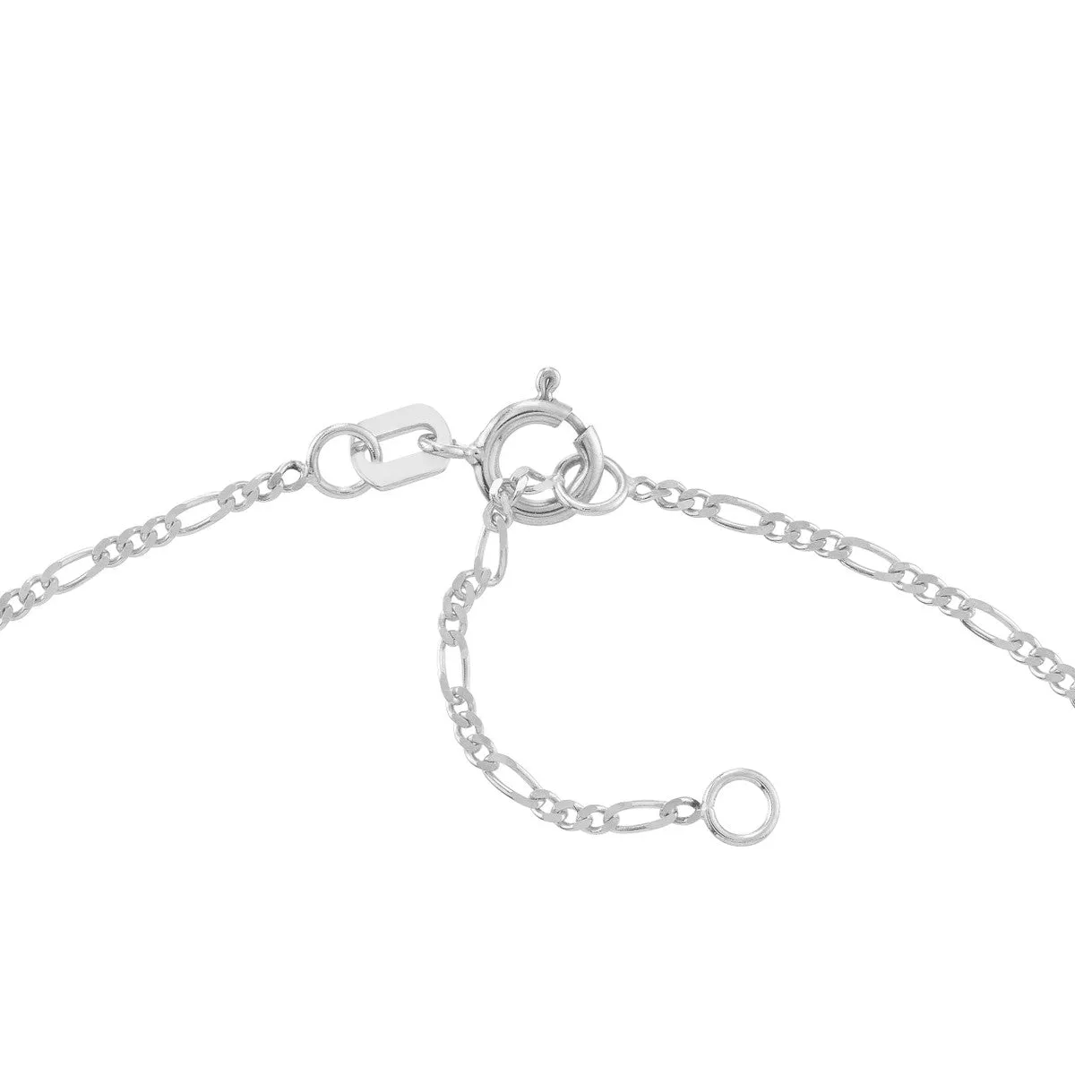 14K Gold Figaro Chain Adjustable Anklet