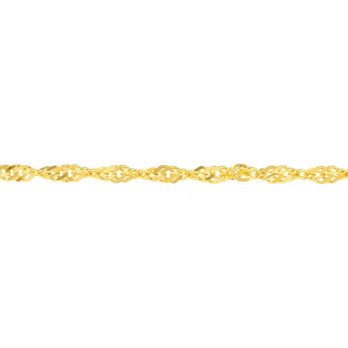 14K Gold Singapore Chain Adjustable Anklet