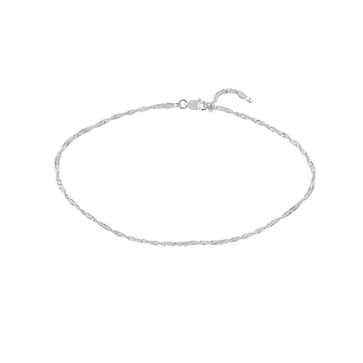 14K Gold Singapore Chain Adjustable Anklet