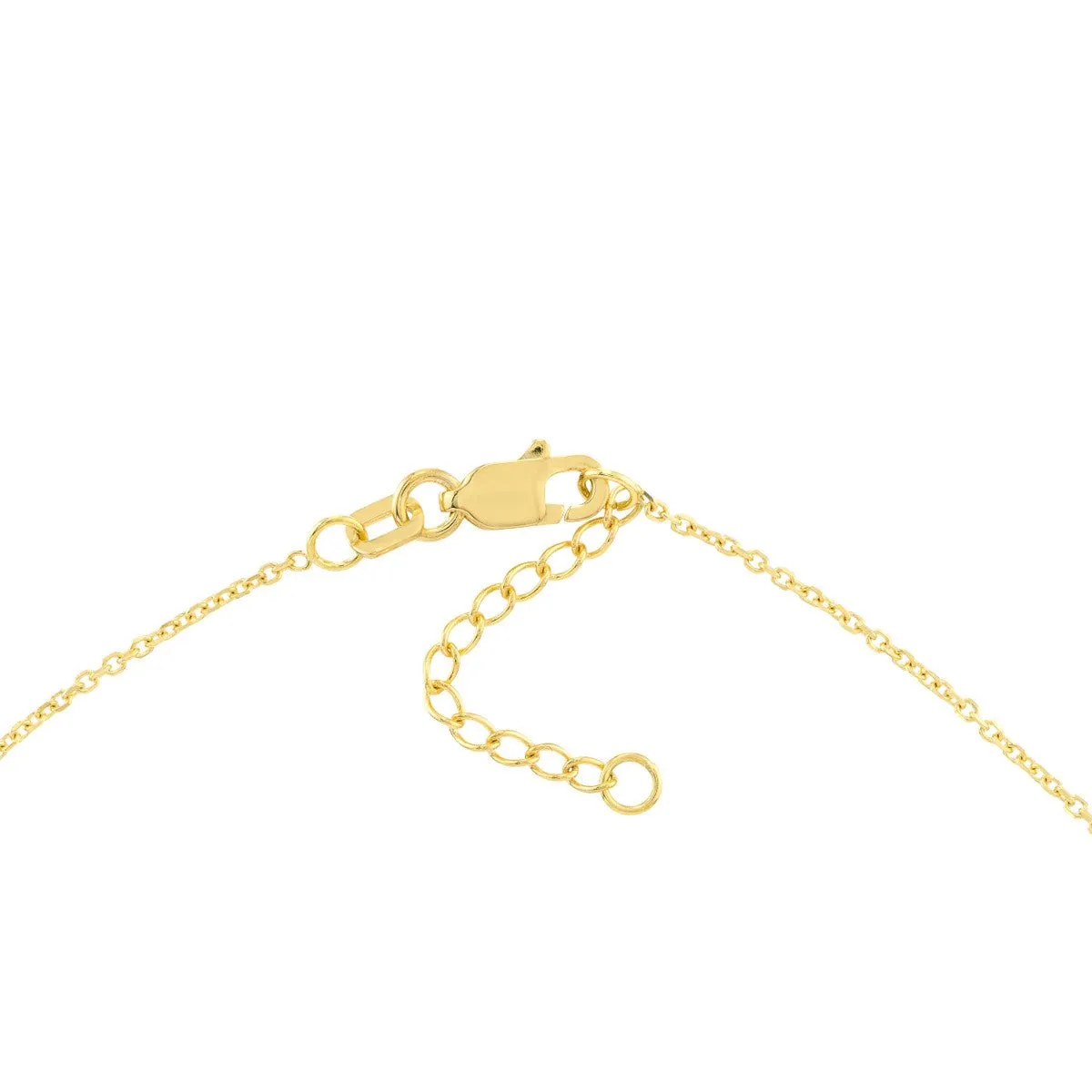 14K Tri-Color Gold Satin and Polished Bead Adjustable Anklet