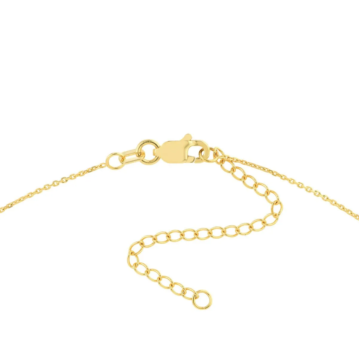 14K Yellow Gold Disc Dangle Adjustable Anklet