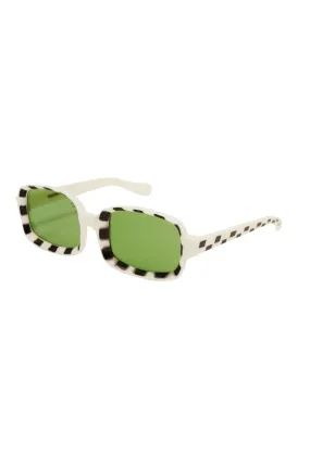 1960s Italian Black and White Mod Glasses