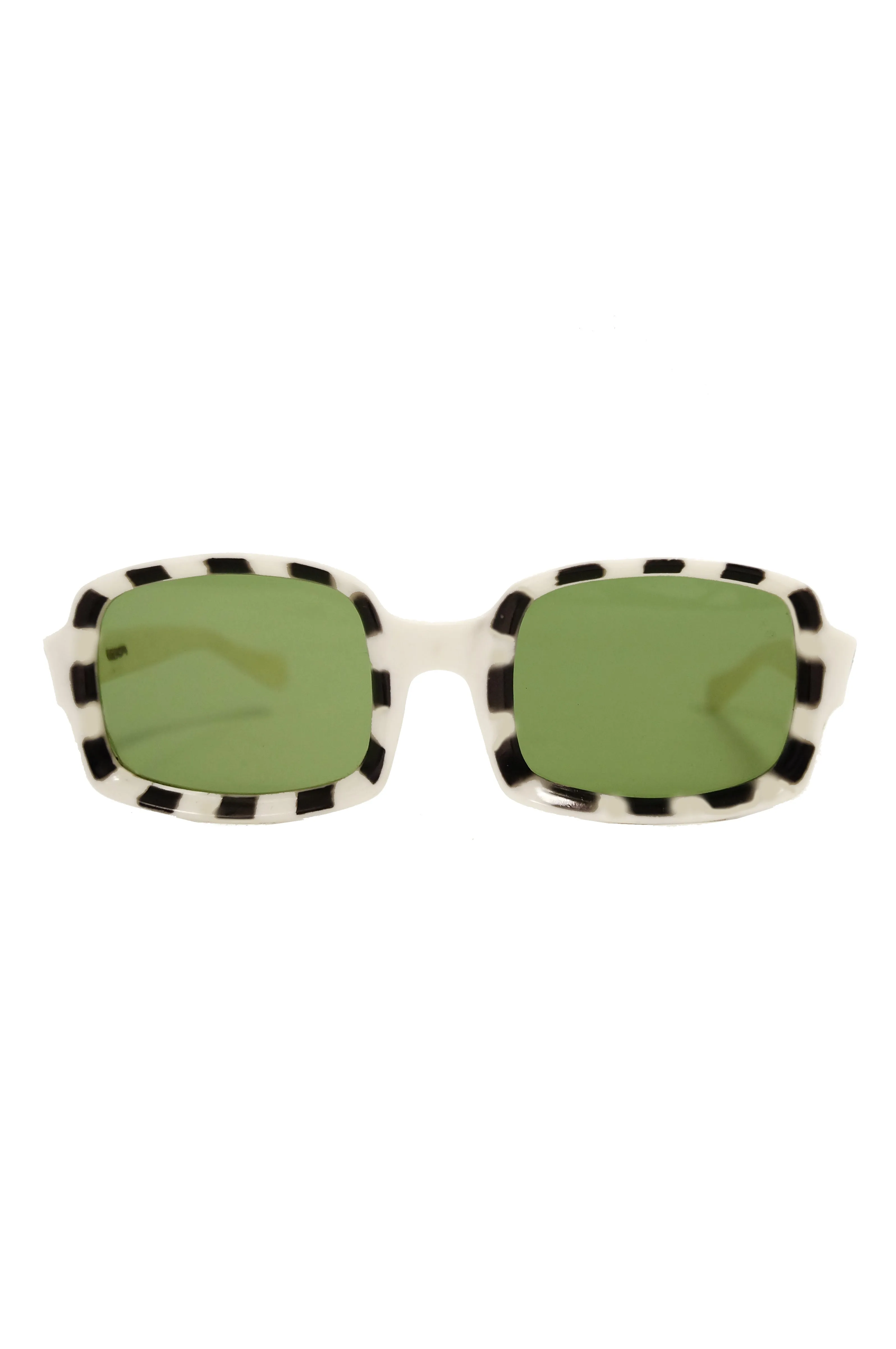 1960s Italian Black and White Mod Glasses