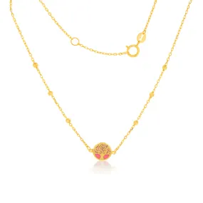 9ct Yellow Gold Tree of Life Fancy 25cm Anklet