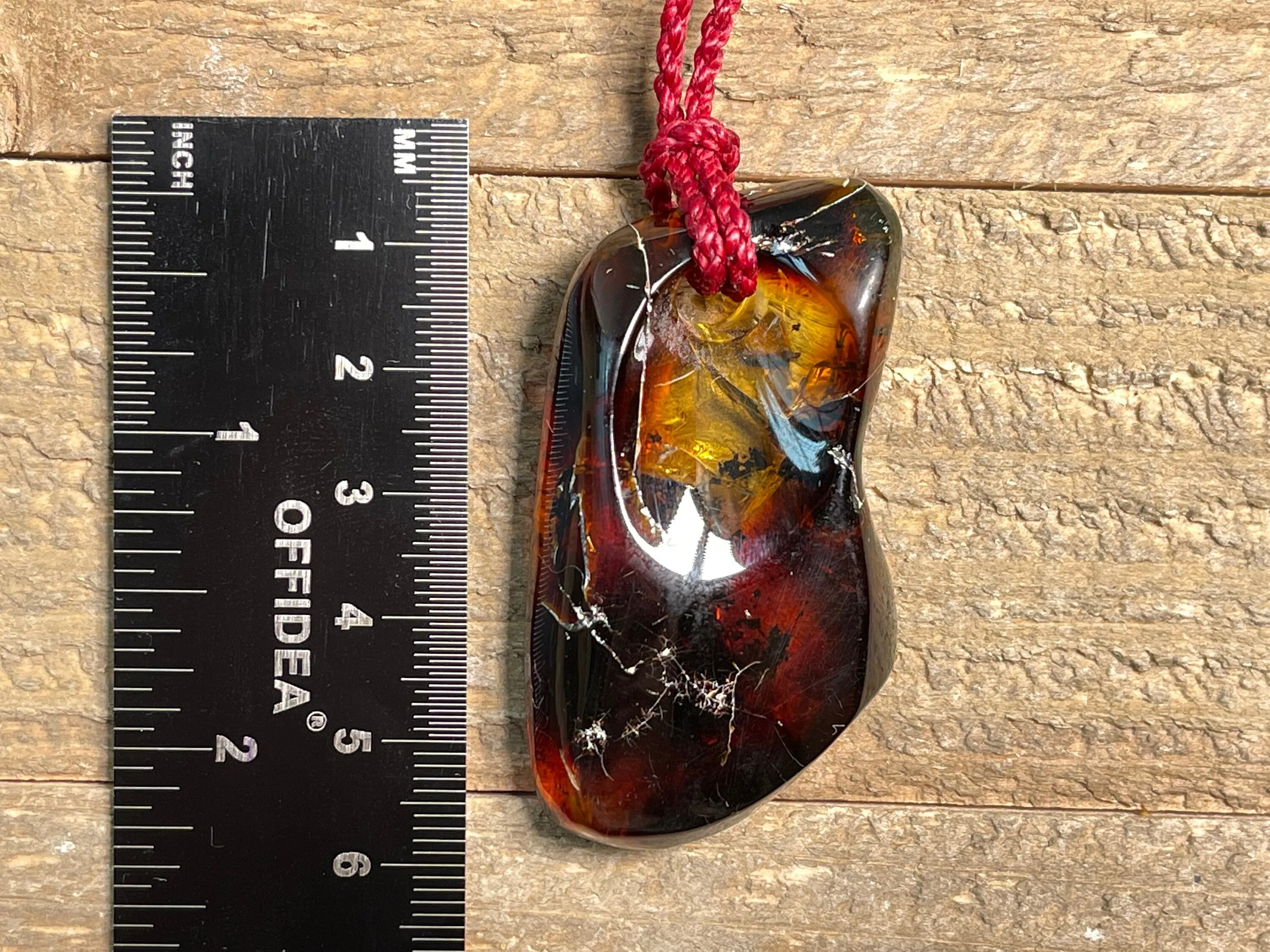 AMBER Crystal Necklace - Pendant Necklace, Handmade Jewelry, Healing Crystals and Stones, 48531