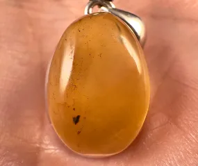 AMBER Crystal Pendant - Sterling Silver - Pendant Necklace, Fine Jewelry, Healing Crystals and Stones, 53452