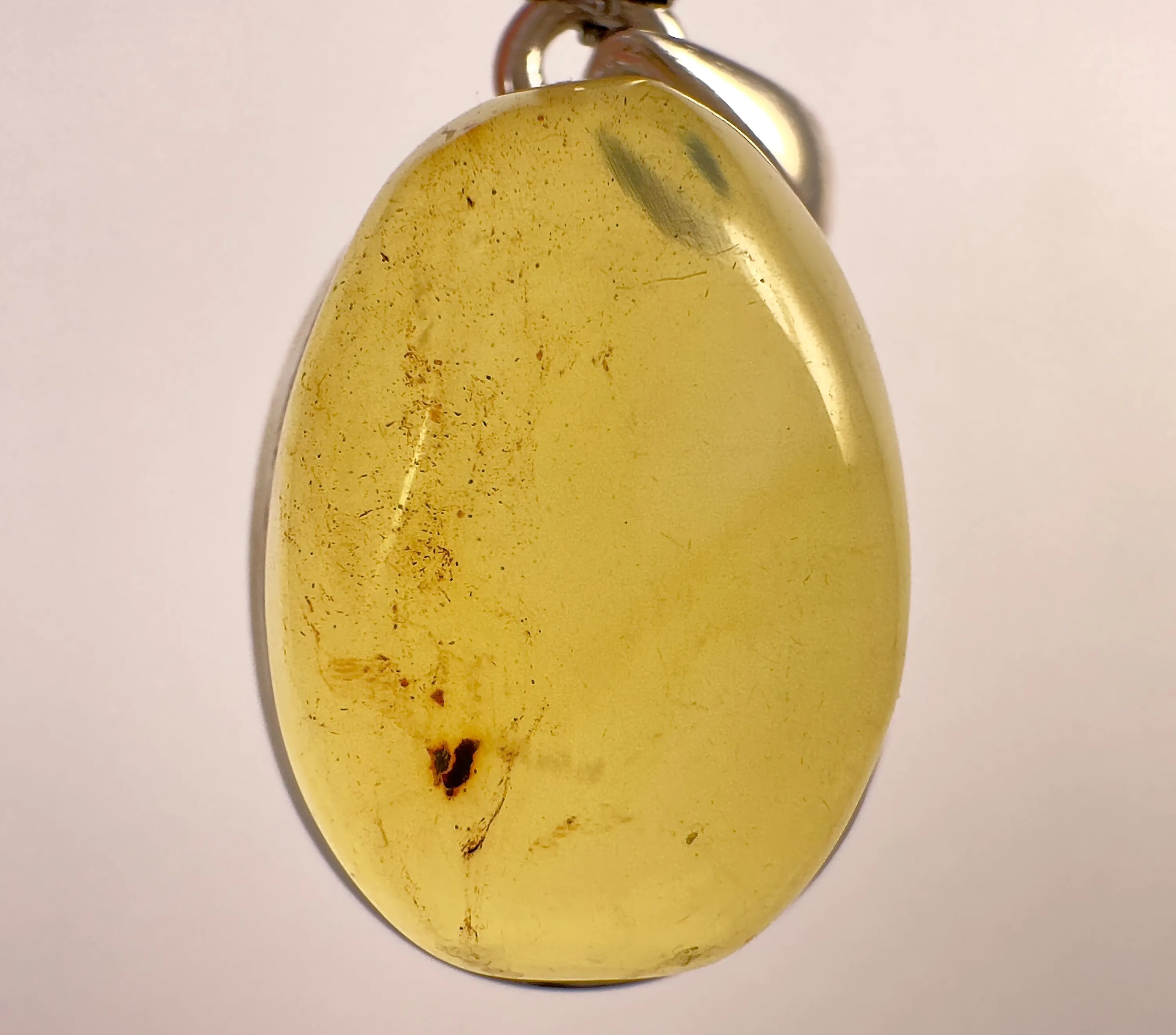 AMBER Crystal Pendant - Sterling Silver - Pendant Necklace, Fine Jewelry, Healing Crystals and Stones, 53452