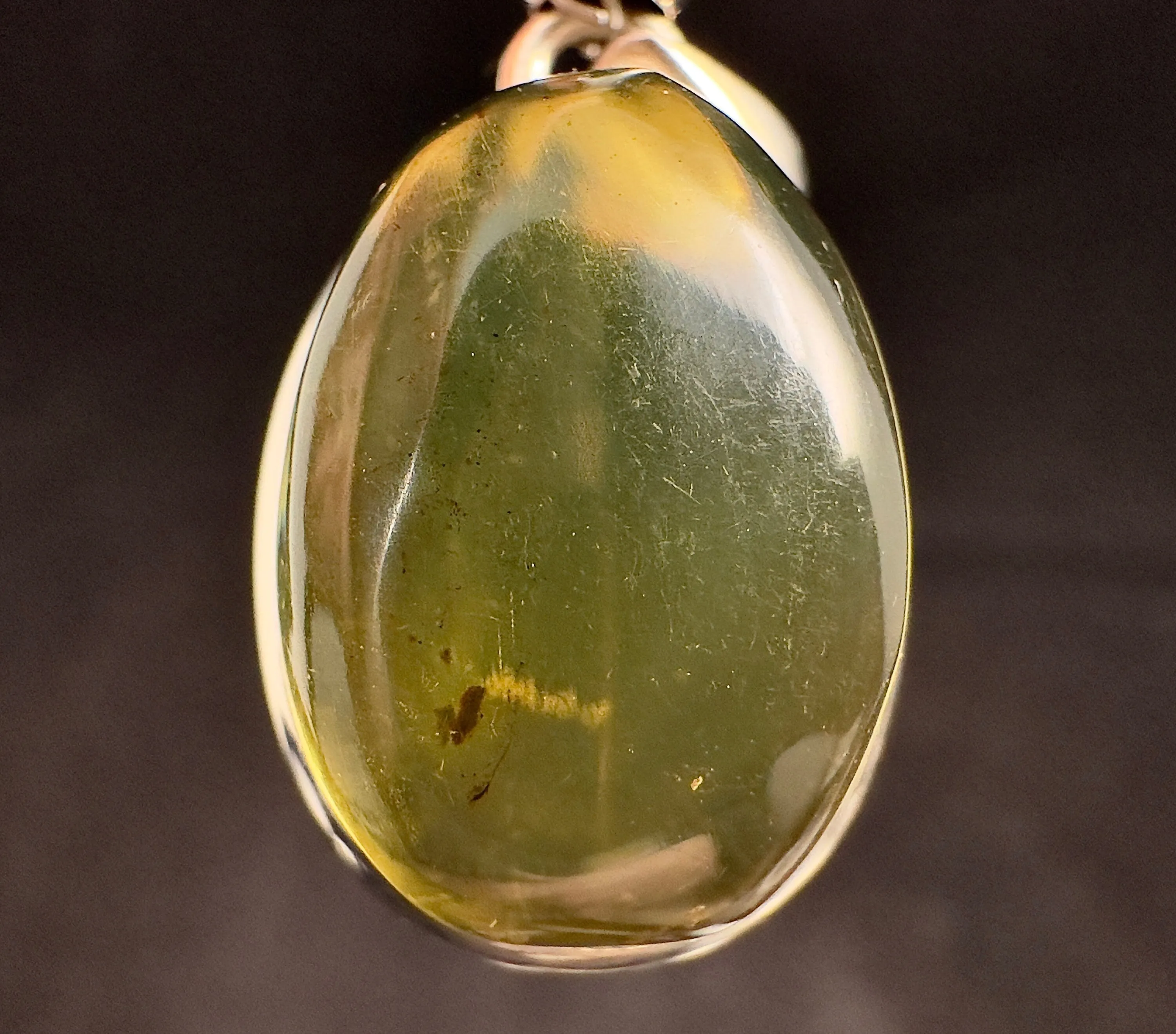 AMBER Crystal Pendant - Sterling Silver - Pendant Necklace, Fine Jewelry, Healing Crystals and Stones, 53452