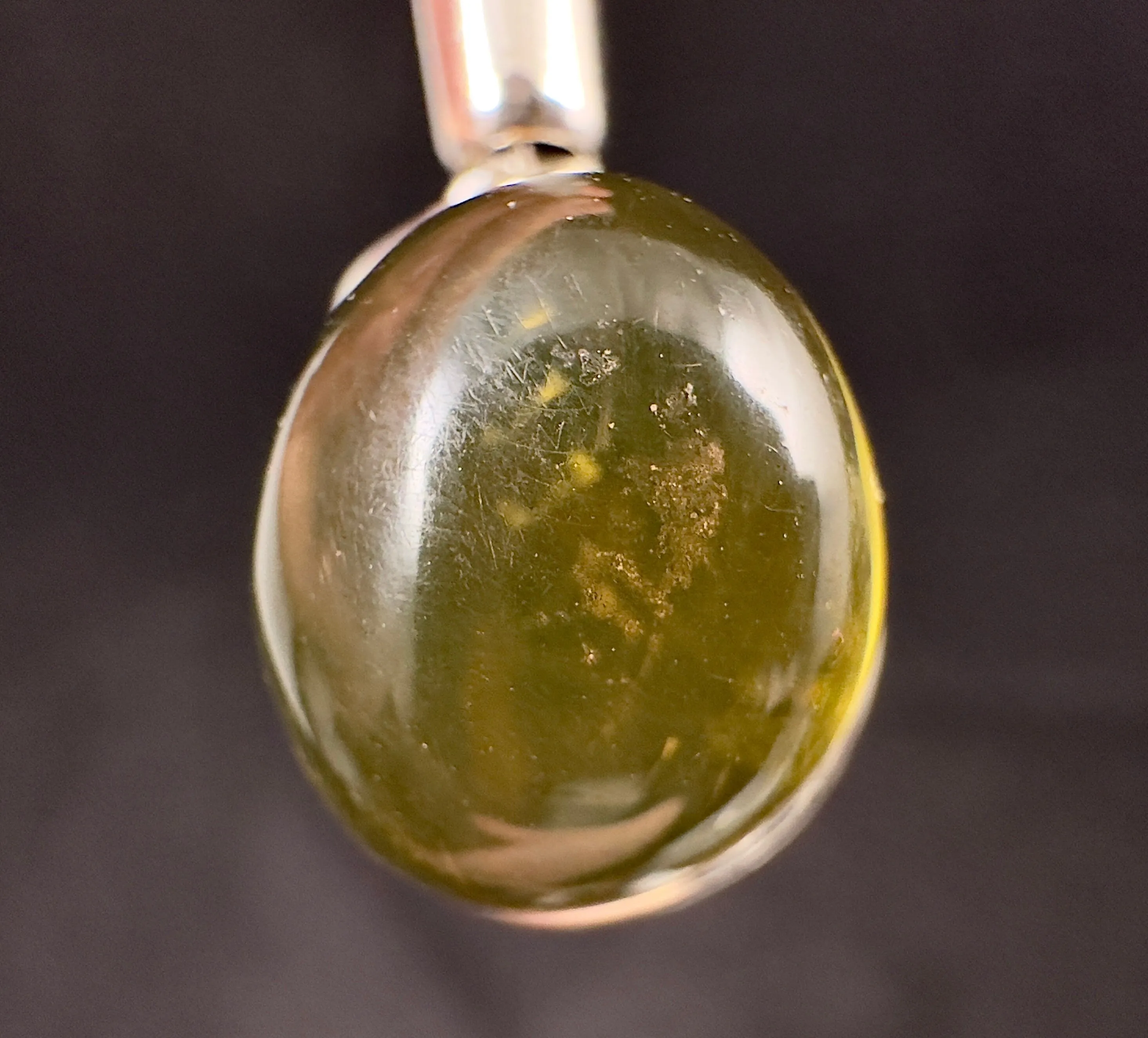 AMBER Pendant - AAA, Sterling Silver - Crystal Pendant, Fine Jewelry, Healing Crystals and Stones,  53418
