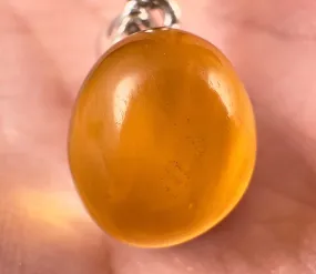 AMBER Pendant - AAA, Sterling Silver - Crystal Pendant, Fine Jewelry, Healing Crystals and Stones,  53418