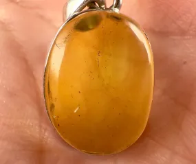 AMBER Pendant - AAA, Sterling Silver - Crystal Pendant, Fine Jewelry, Healing Crystals and Stones,  53432