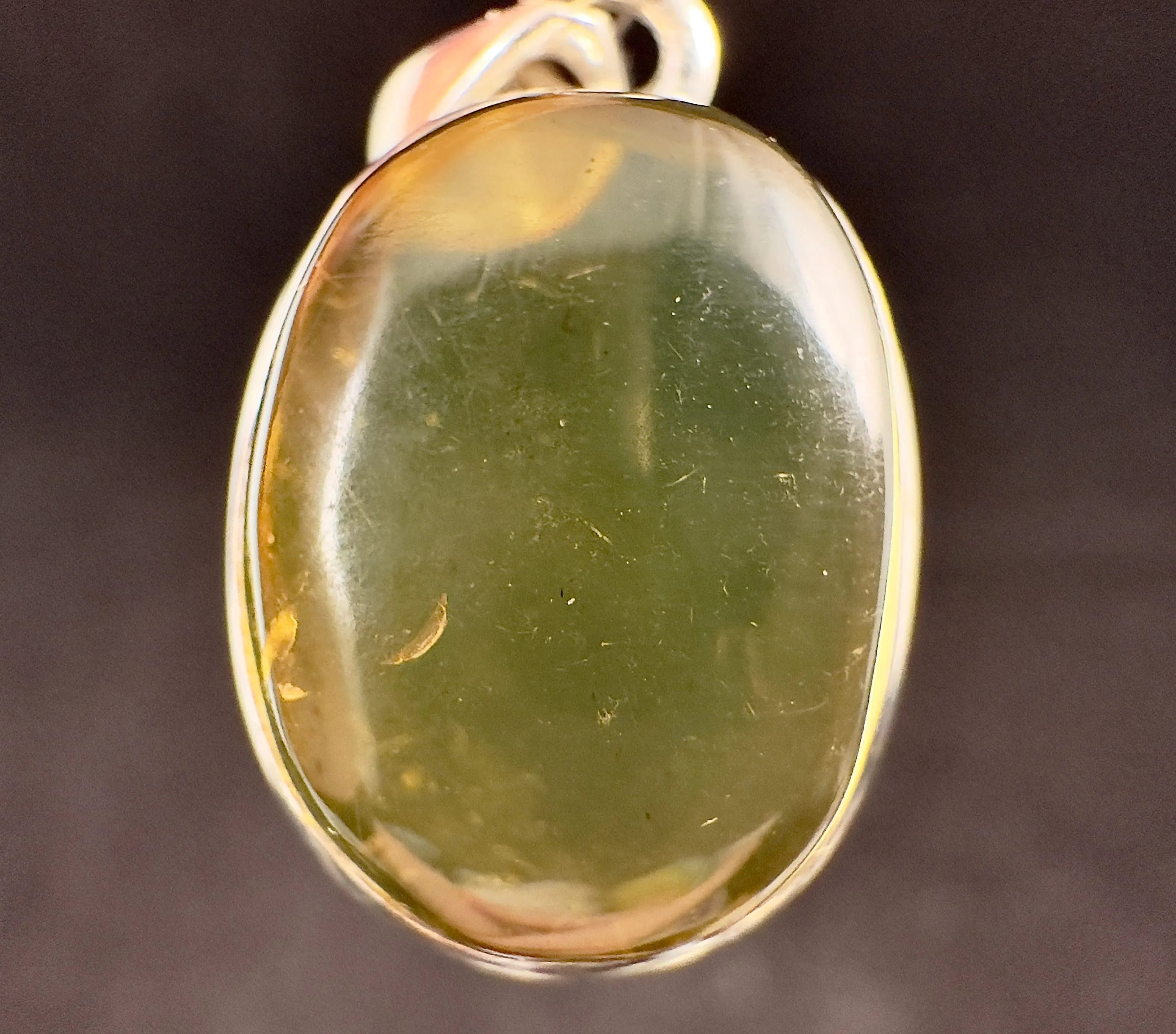 AMBER Pendant - AAA, Sterling Silver - Crystal Pendant, Fine Jewelry, Healing Crystals and Stones,  53432