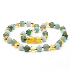 Amber Stone - Baltic Amber & Gemstone Necklace 18