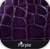 American Glazed Alligator Belt: Purple