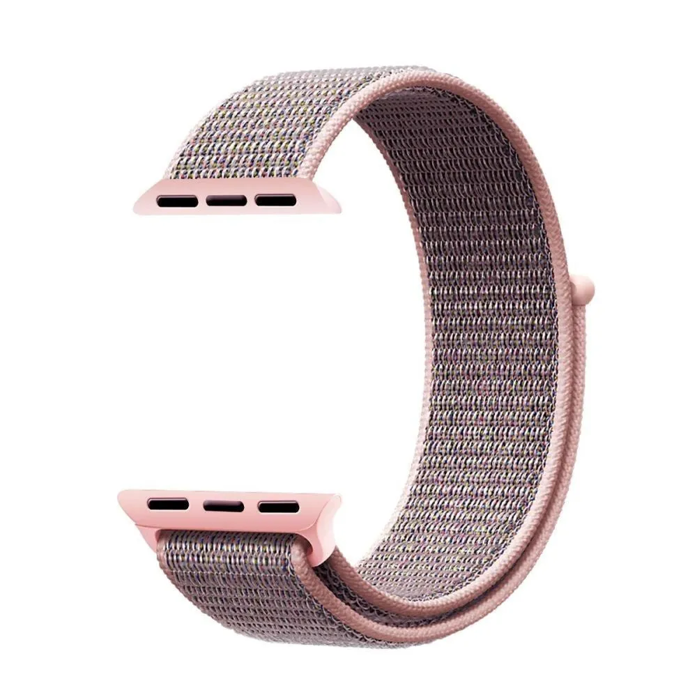 Apple Watch (38/40/SE/41/42mm) Nylon Rem fra Tech-Protect -  Lyserød