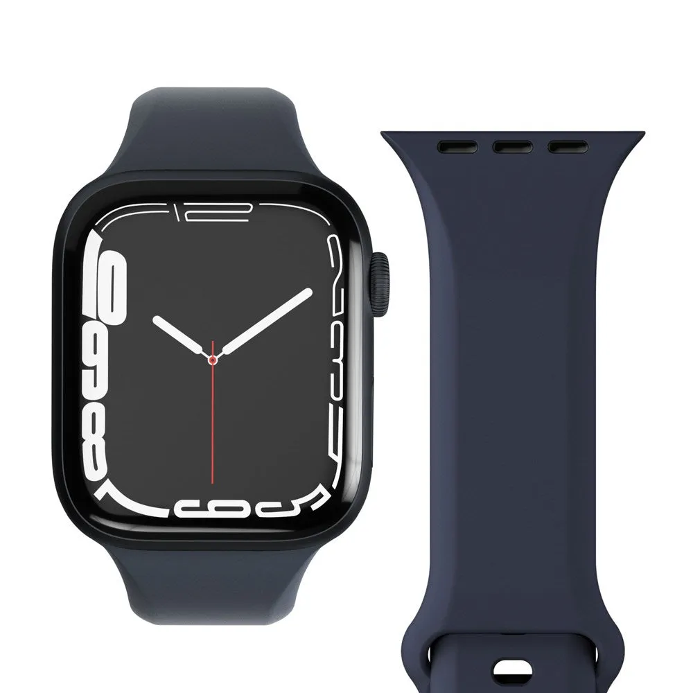 Apple Watch (38/40/SE/41/42mm) Vonmählen Classic Band 2 Genanvendt Silikone Rem - Blå