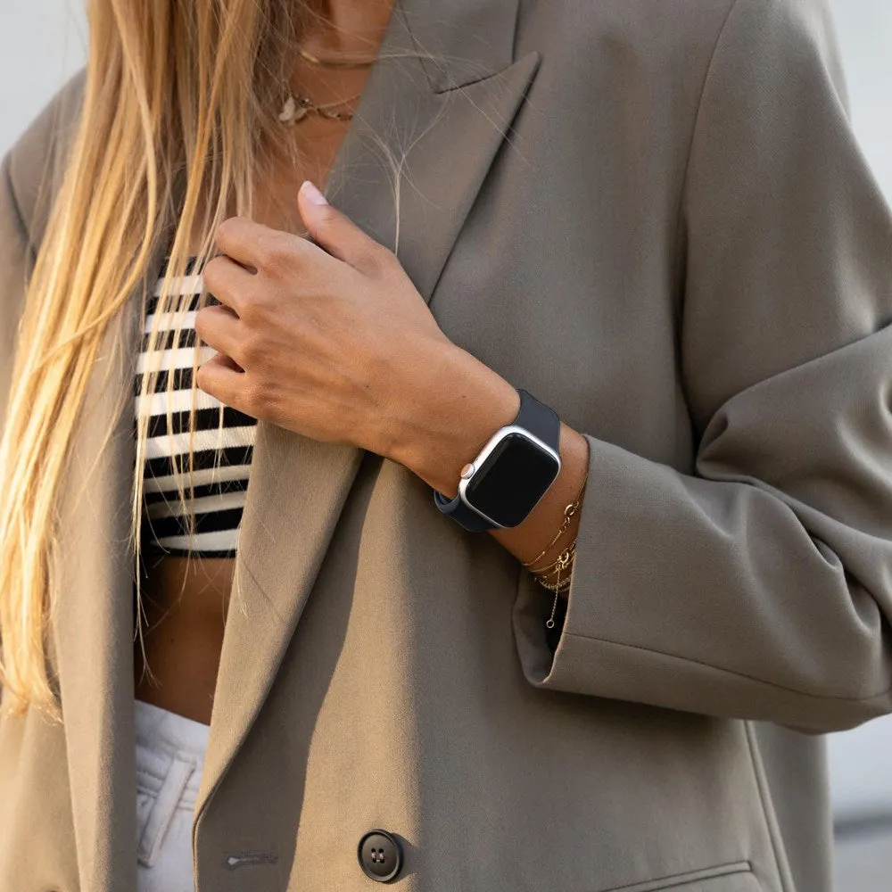 Apple Watch (38/40/SE/41/42mm) Vonmählen Classic Band 2 Genanvendt Silikone Rem - Blå