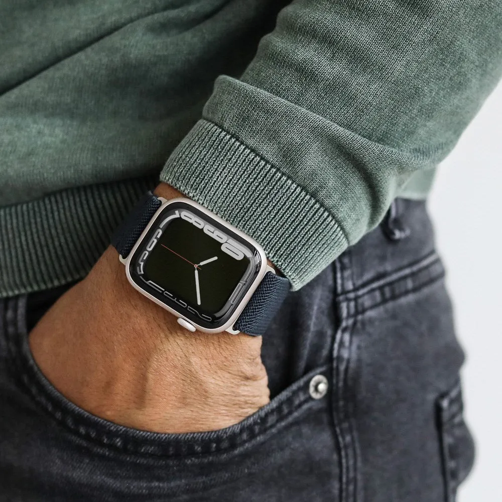 Apple Watch (38/40/SE/41/42mm) Vonmählen Classic Nylon Loop Rem - Navy