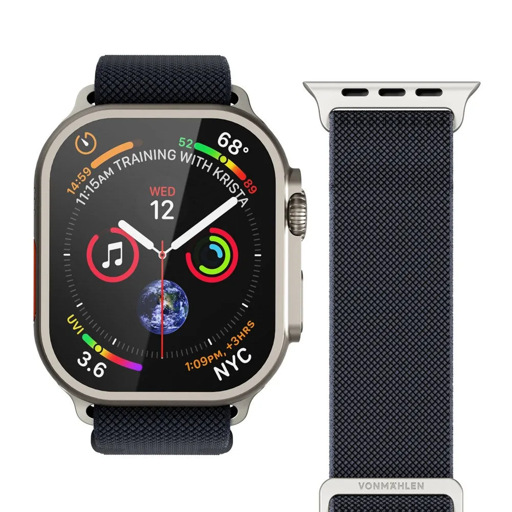 Apple Watch (38/40/SE/41/42mm) Vonmählen Classic Nylon Loop Rem - Navy
