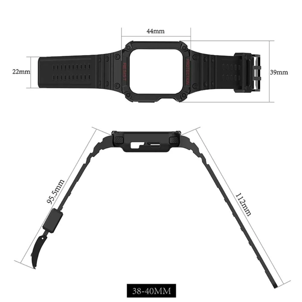 Apple Watch (41mm) contrast color TPU watch strap - White / White