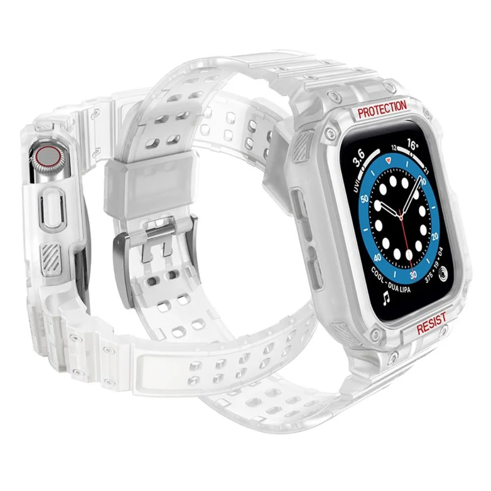 Apple Watch (41mm) contrast color TPU watch strap - White / White