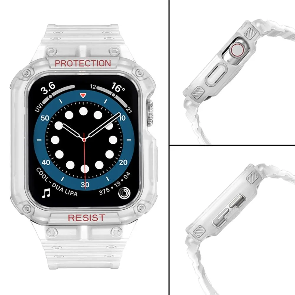 Apple Watch (41mm) contrast color TPU watch strap - White / White