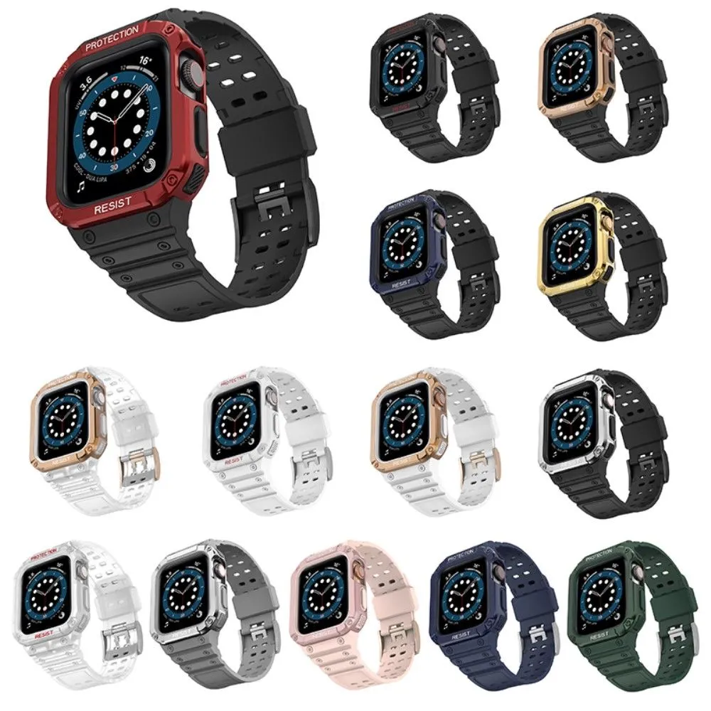 Apple Watch (41mm) contrast color TPU watch strap - White / White