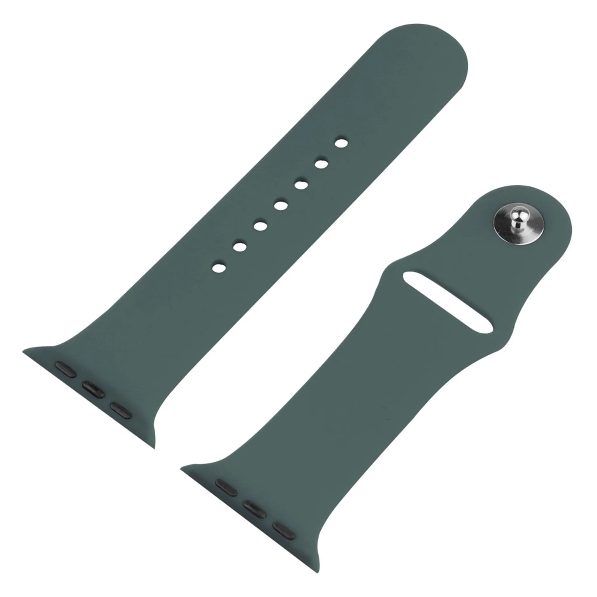 Apple Watch (41mm) silicone watch strap   tempered glass cover - Green
