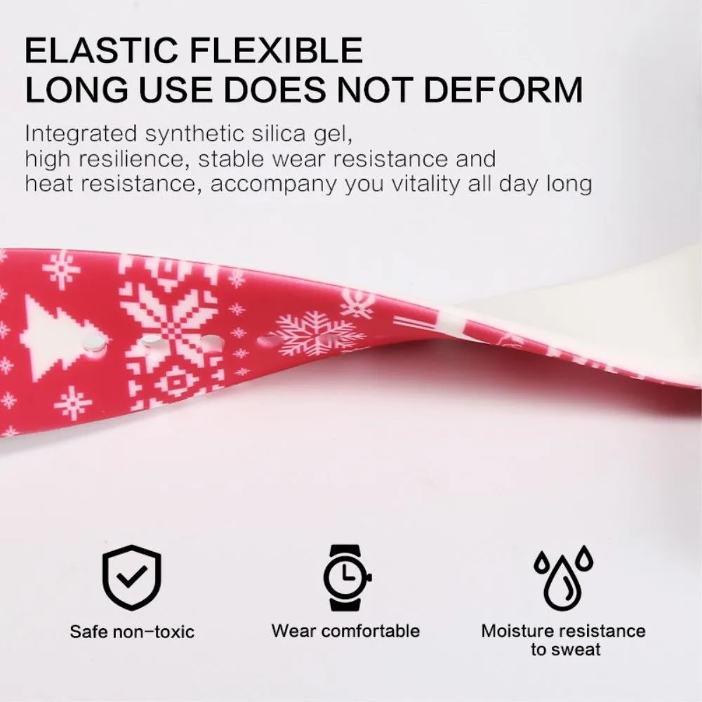 Apple Watch (45mm) christmas pattern silicone watch strap - Christmas Sock / Size: L