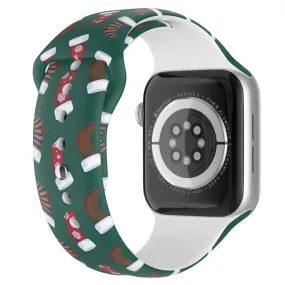 Apple Watch (45mm) christmas pattern silicone watch strap - Christmas Sock / Size: L