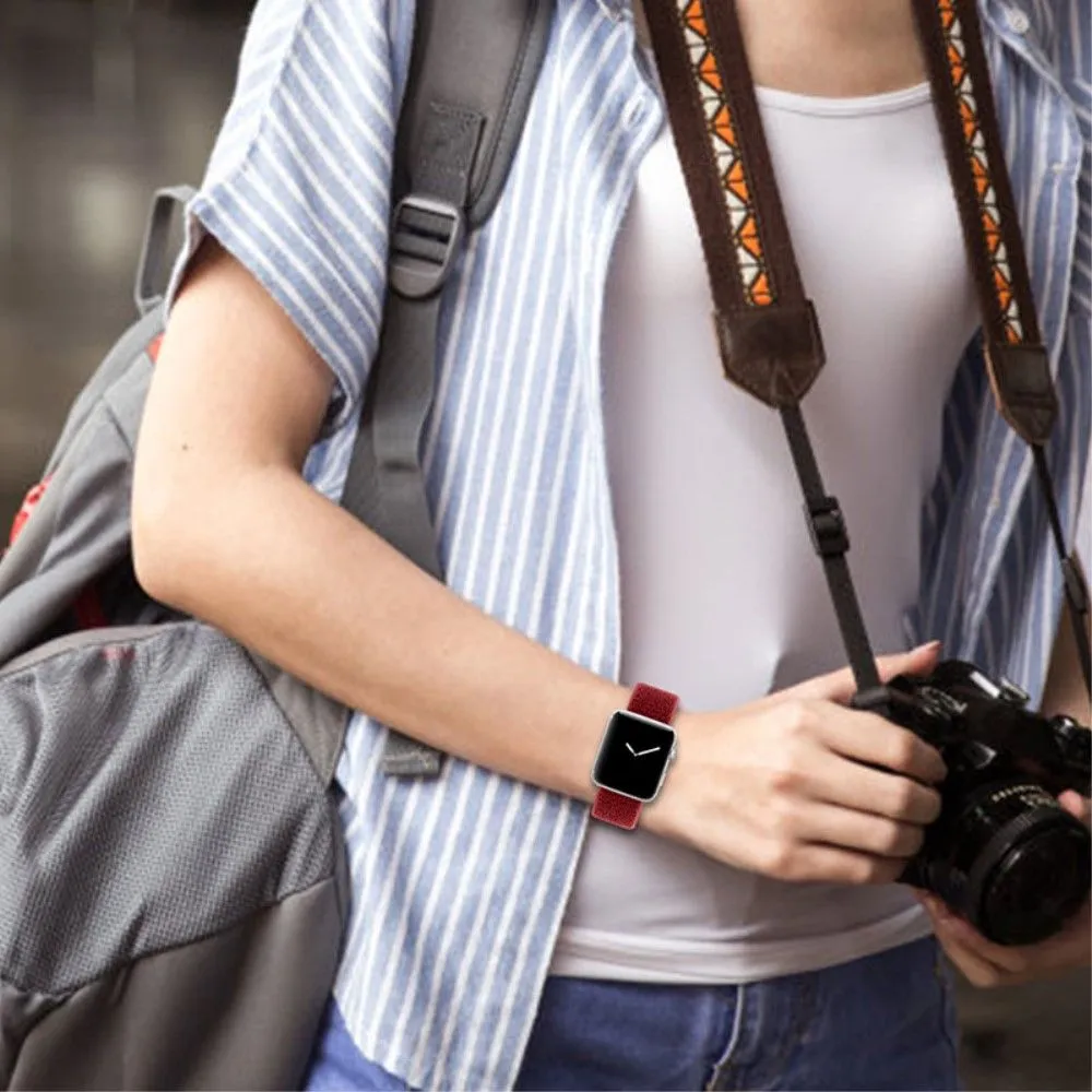 Apple Watch (45mm) nylon watch strap - Red