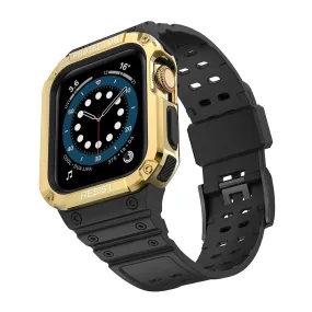Apple Watch (45mm) TPU watch strap - Black / Gold