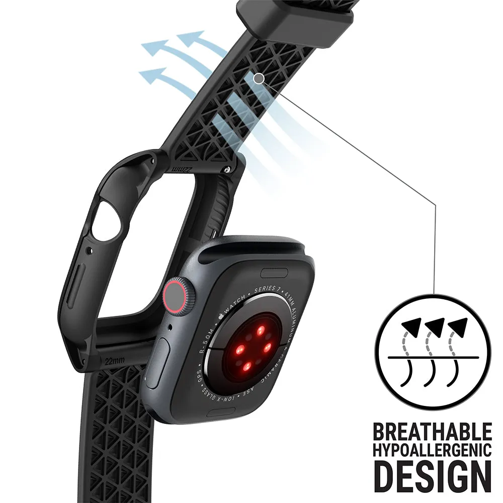 Apple Watch Series 9/8/7, 41mm/45mm - Drop Proof, Active Defense Case   Sport Band