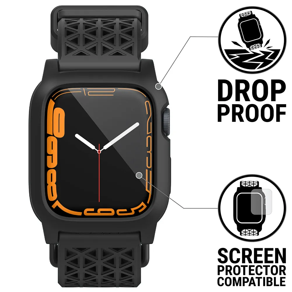 Apple Watch Series 9/8/7, 41mm/45mm - Drop Proof, Active Defense Case   Sport Band