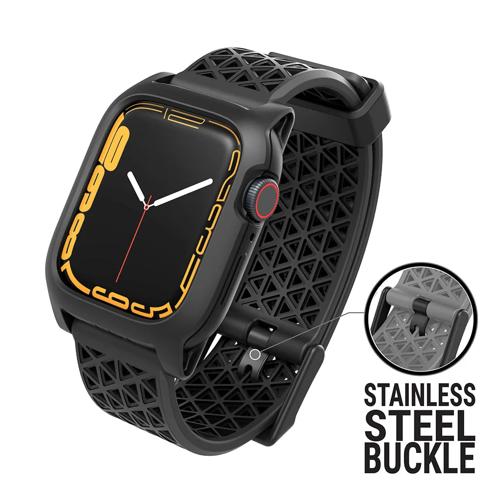 Apple Watch Series 9/8/7, 41mm/45mm - Drop Proof, Active Defense Case   Sport Band