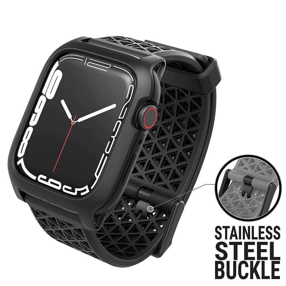 Apple Watch Series 9/8/7, 41mm/45mm - Drop Proof, Active Defense Case   Sport Band