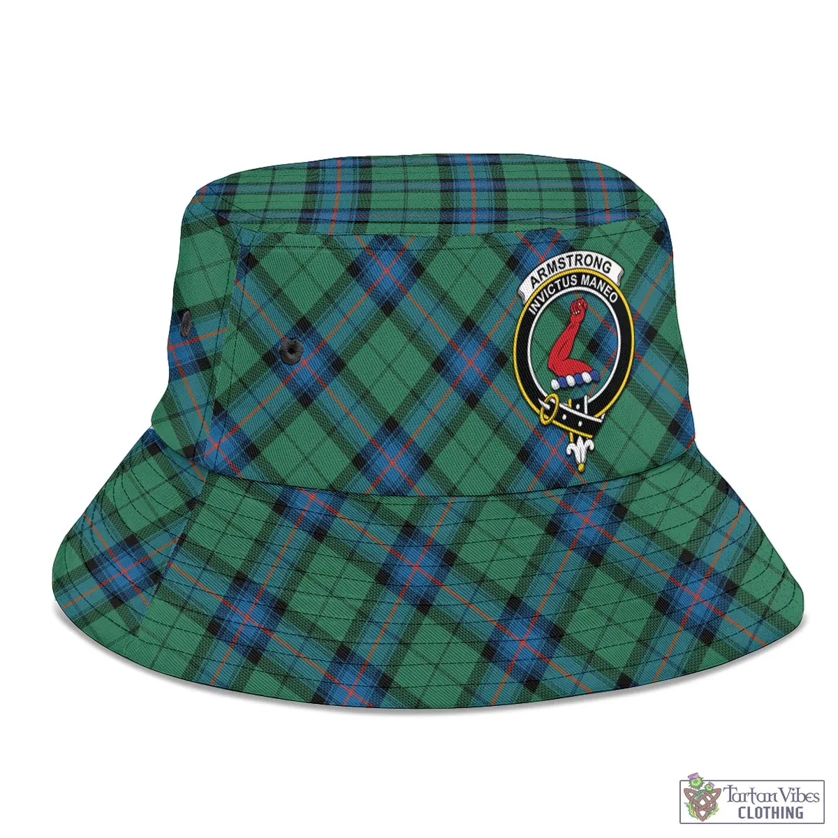 Armstrong Ancient Tartan Bucket Hat with Family Crest