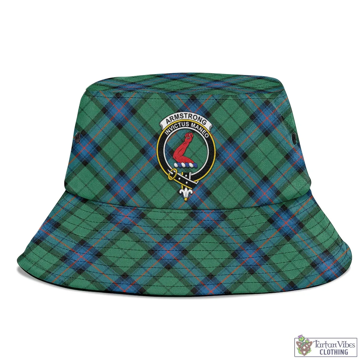 Armstrong Ancient Tartan Bucket Hat with Family Crest