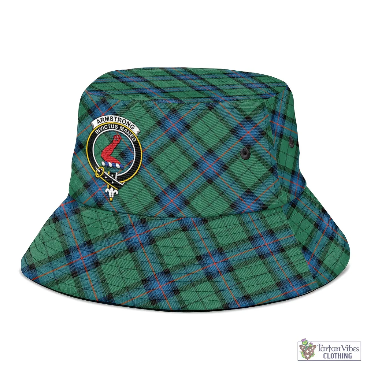 Armstrong Ancient Tartan Bucket Hat with Family Crest