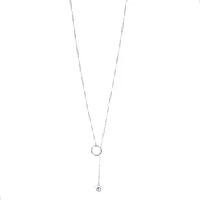 Ashley Gold Sterling Silver CZ Lariat Necklace