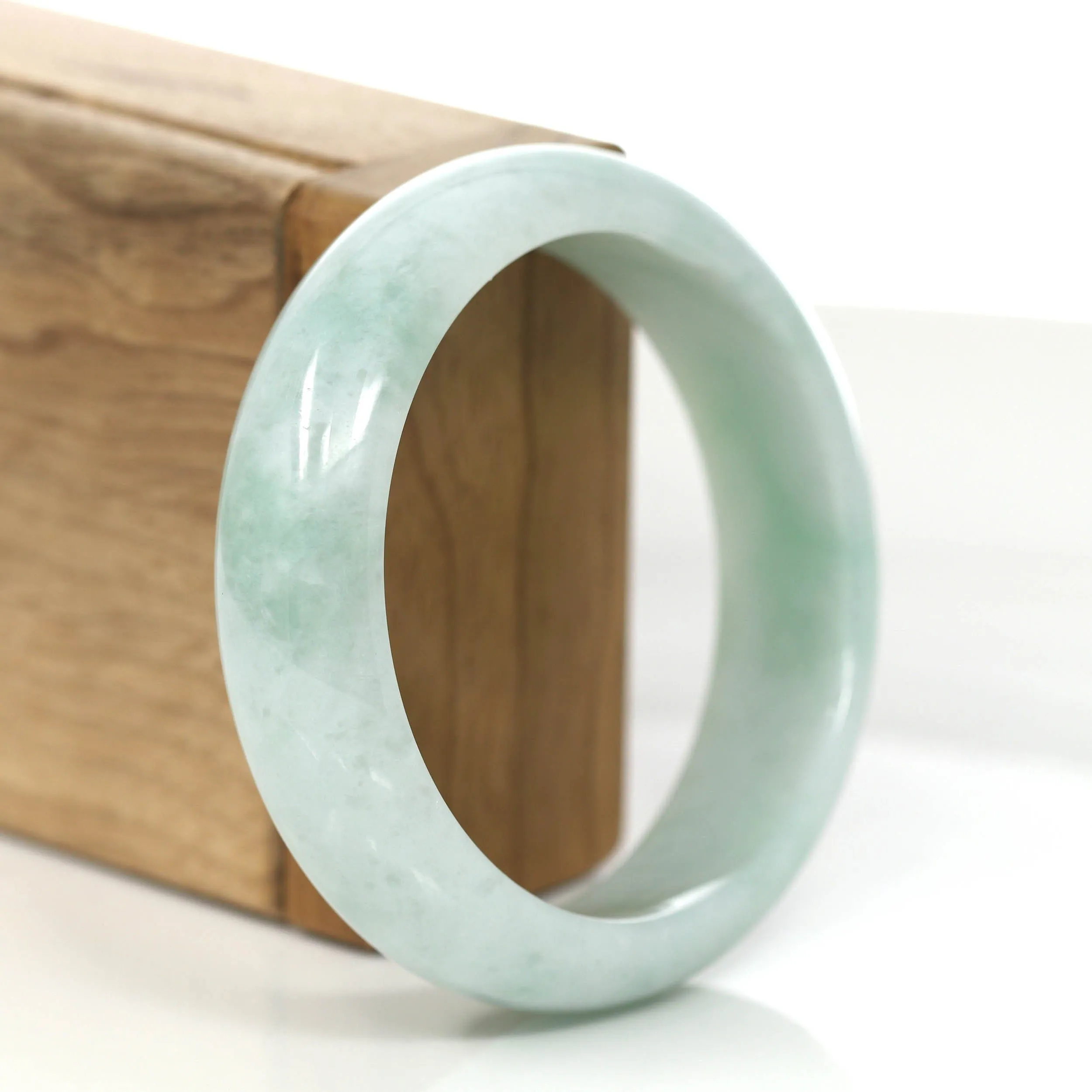 Baikalla Natural Lavender- Green Jadeite Jade Bangle Bracelet (57.68mm) #847