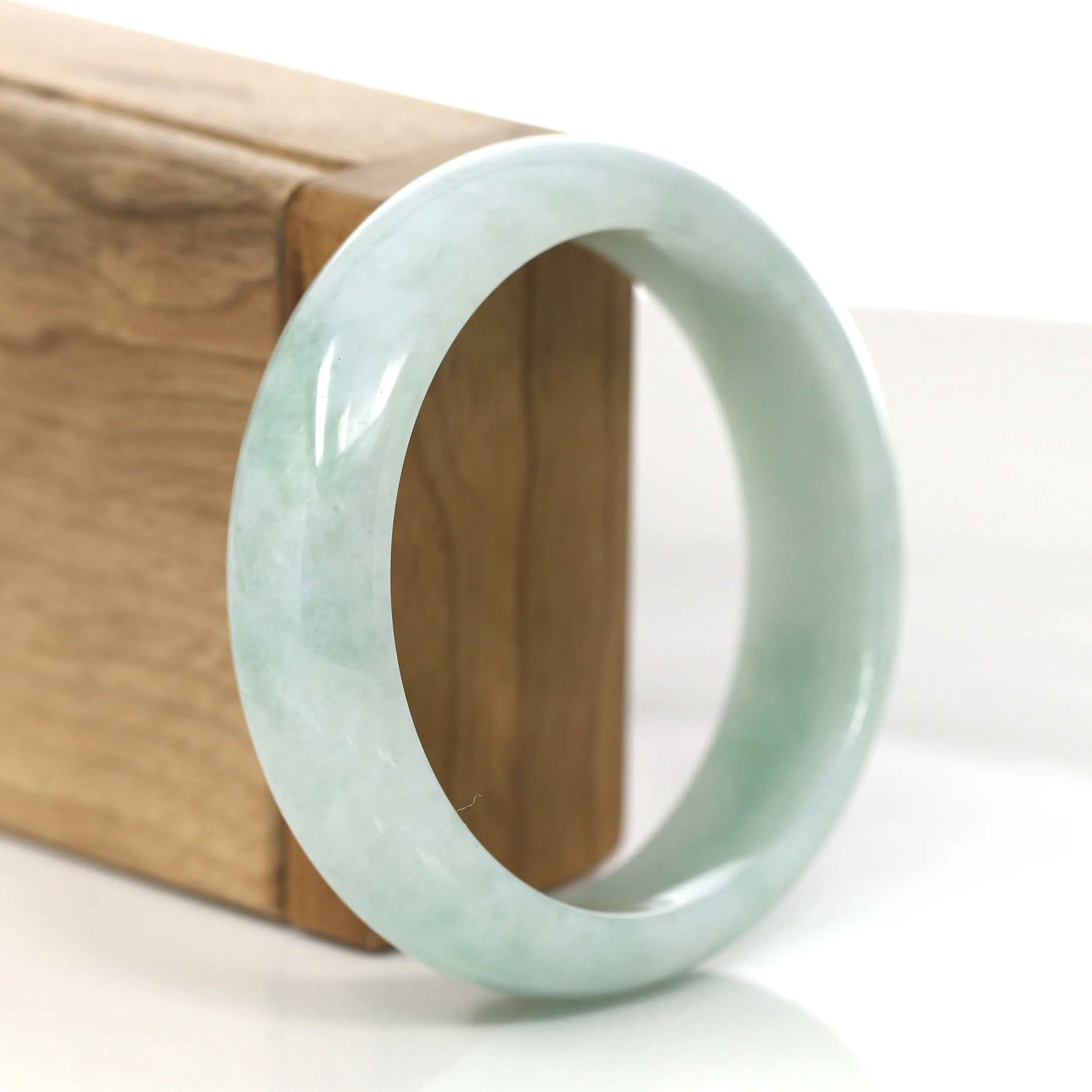 Baikalla Natural Lavender- Green Jadeite Jade Bangle Bracelet (57.68mm) #847